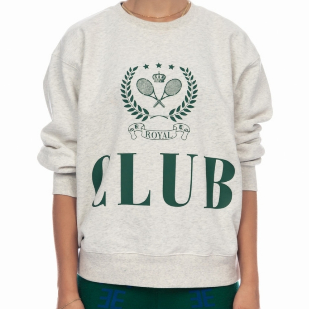 Royal Club Cream Graphic Crewneck Sweatshirt